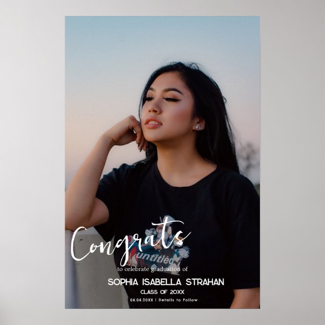 Poster Félicitations Grad Grad Graduation Keepsaké (Devant)