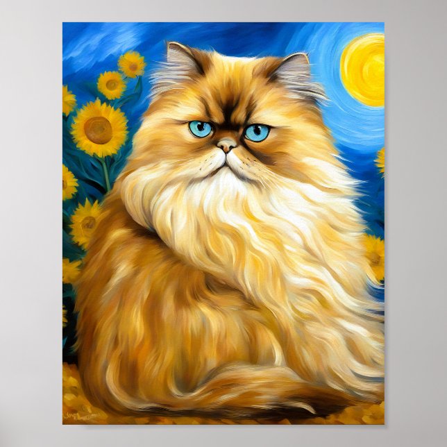 Poster Feline Portrait de chat (Devant)