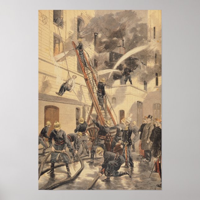 Poster Felix Faure avec les pompiers (Devant)
