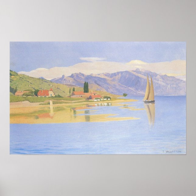 Poster Felix Vallotton-Le port de Pully (Devant)