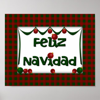 Poster Feliz Navidad - Joyeux Noël - Wall Art