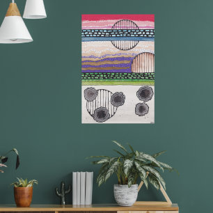 Poster Fell Top Imaginaire, peinture mixte originale