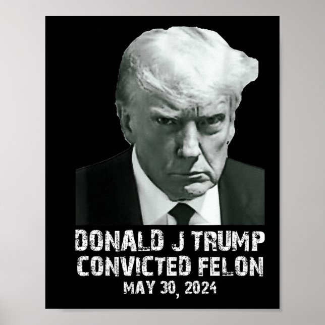 Poster Felon Donald Trump Coupable De Le Verrouiller Dans (Devant)