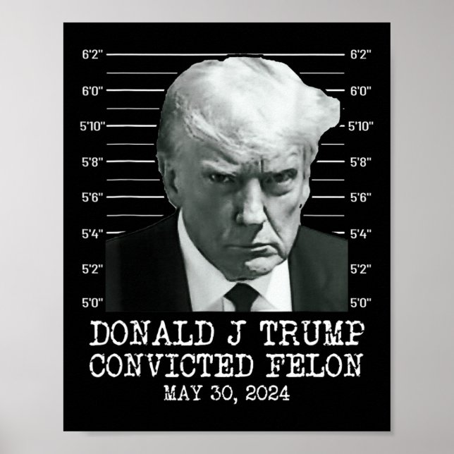 Poster Felon Donald Trump Coupable De Le Verrouiller Dans (Devant)