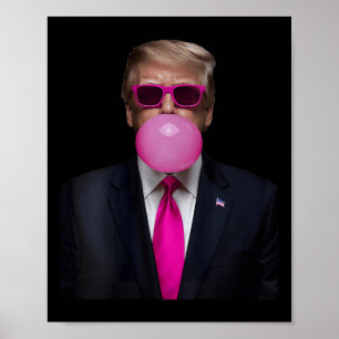 Poster Femen rose Trump Bubble Gum 2024 Vote Président F