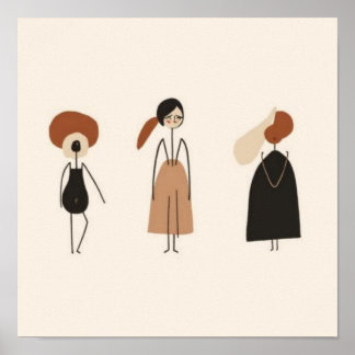 Poster Feminine Geometric Line Art Set XI