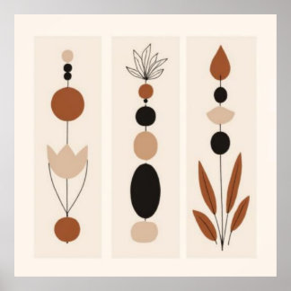 Poster Feminine Geometric Line Art Set XX