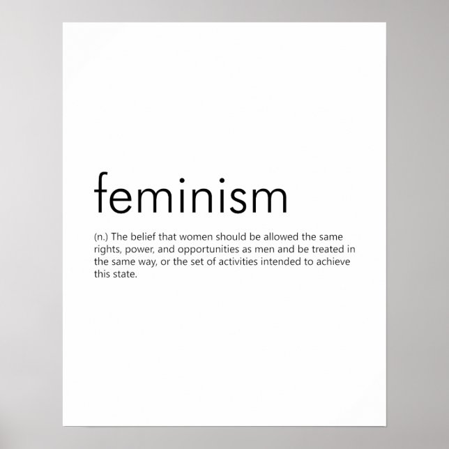 Poster Féminisme (Définition) - Signification Féministe (Devant)
