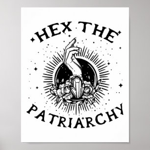 Poster Feministe Wicca Witch Hex Le Patriarcat sorcière