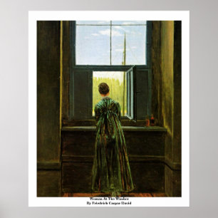 Poster Femme À La Fenêtre Par Friedrich Caspar David