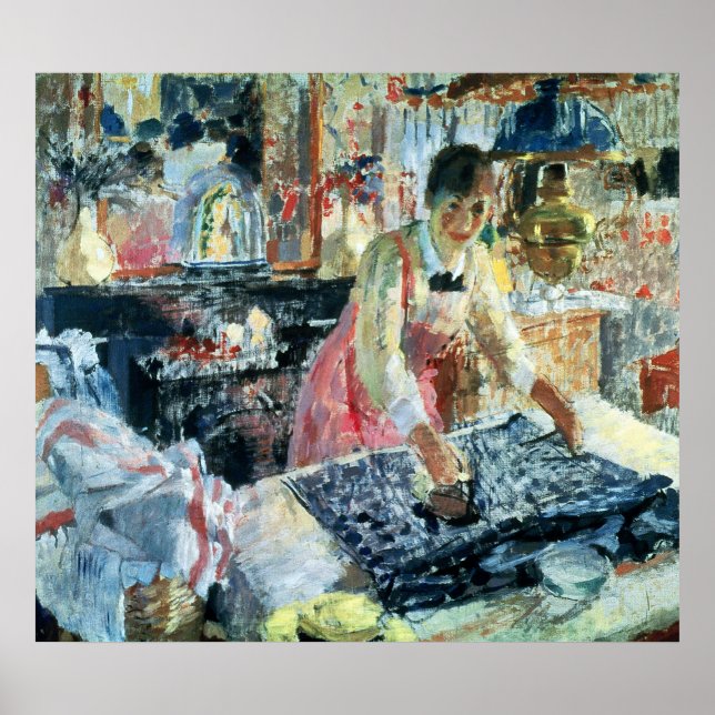 Poster Femme à repasser, 1912 (Devant)