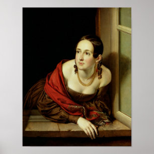 Poster Femme à sa fenêtre ou, La femme d'une