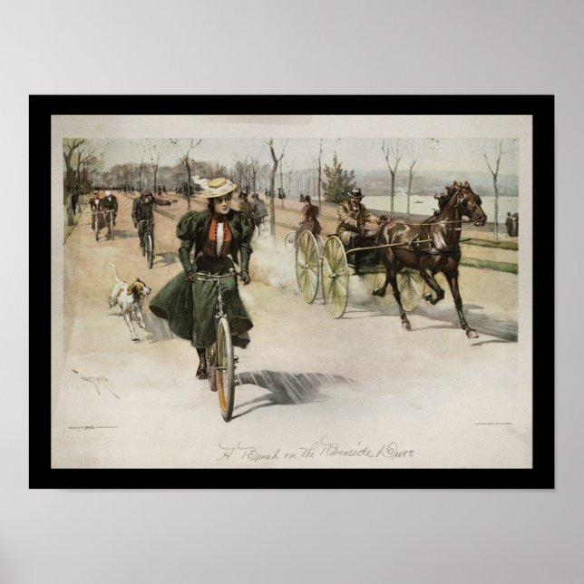 Poster Femme à vélo 1897 (Devant)