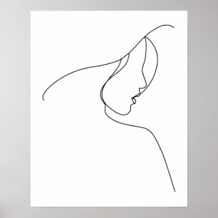 Poster Femme Abstraite minimaliste moderne dans l'art de 
