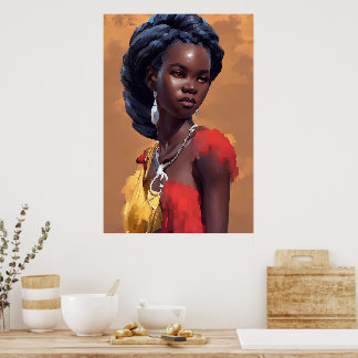 Poster Femme africaine