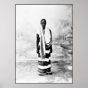 POSTER FEMME AFRICAINE CIRCA 1900