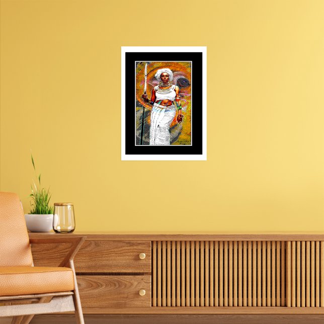 Poster Femme africaine guerrière (Créateur téléchargé)