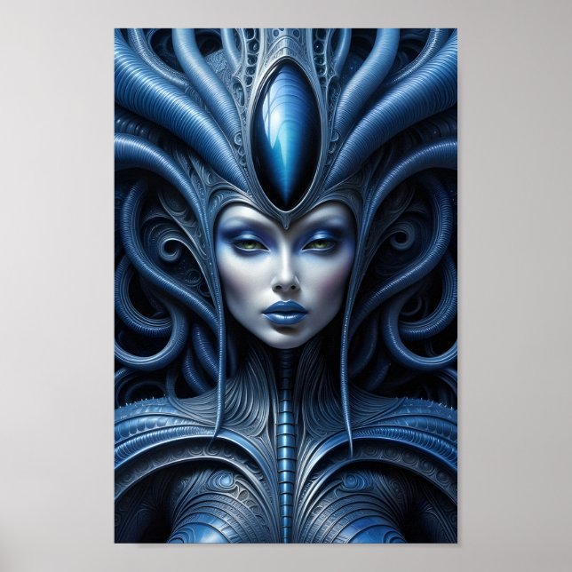 Poster Femme Alien - 005 - Vision nocturne - Art Imaginai (Devant)