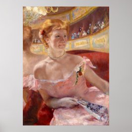 Poster Femme américaine avec collier perle et robe rose