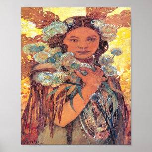 Poster Femme amérindienne - Alphonse Mucha