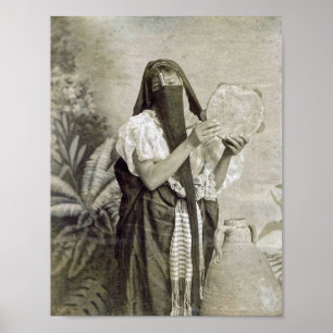 Poster Femme arabe, danseuse, Vintage