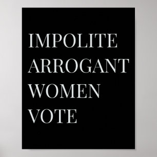 Poster Femme Arrogante Impolie Résiste Anti-Trump Warren