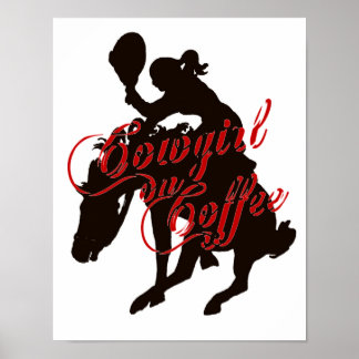Poster Femme au café
