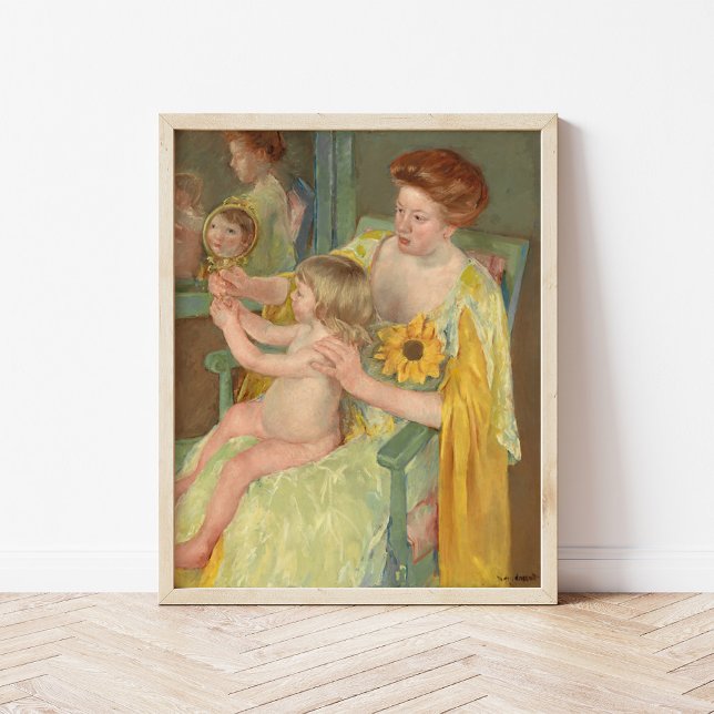 Poster Femme au tournesol | Mary Cassatt (Créateur téléchargé)