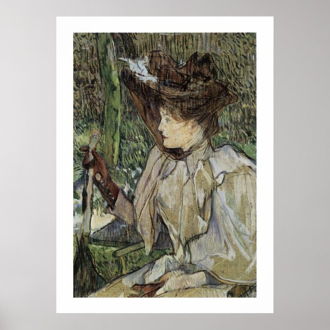 Poster Femme avec gants (Honorine Platzer) (Devant)