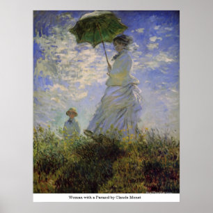 Poster Femme avec un parasol par Claude Monet