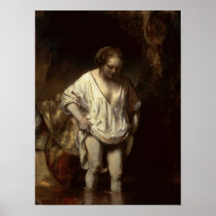 Poster Femme Baigner dans un ruisseau, 1654