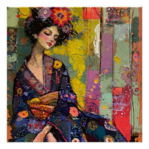 Femme bénie en Kimono