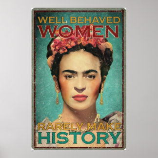 Poster Femme bien Comtenue Rarement faire l'histoire