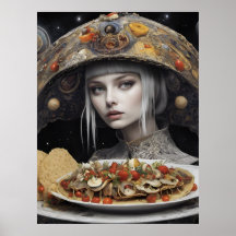 Femme blonde sur la planète Imaginaire Taco