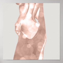Poster Femme Body Rose Rose Grey SPA Studio Beauté