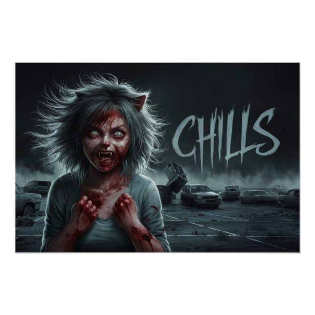 Poster Femme Chat 07 (Devant)