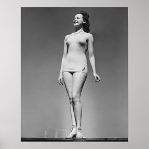 Poster Femme dans le maillot de bain