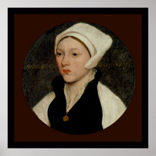 Poster Femme dans une coiffe blanche par la copie de