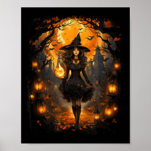 Poster Femme de cuisine fille Halloween Costume de cuisin