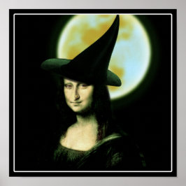 Poster Femme de cuisine Mona Lisa Halloween