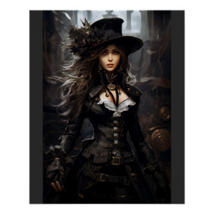 Poster Femme de Steampunk