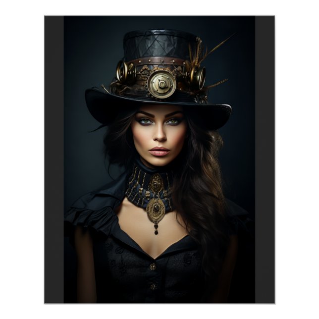 Poster Femme de Steampunk (Devant)