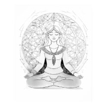 Femme de yoga en position lotus