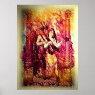 Poster Femme d'écarlate avec Baphomet