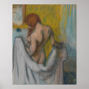 Poster Femme d'Edgar Degas   avec une serviette