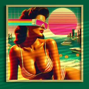 Poster Femme des années 80