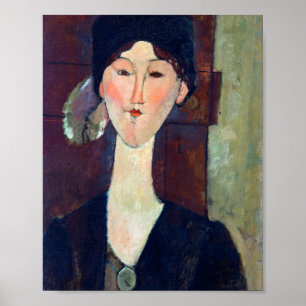 Poster Femme devant la porte par Amedeo Modigliani