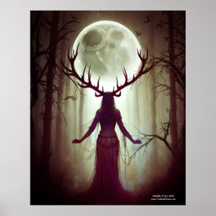 Poster Femme du cerf