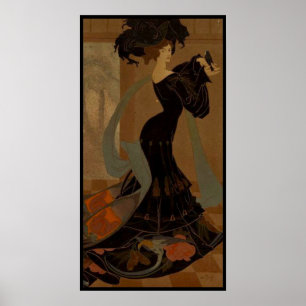 Poster Femme en noir