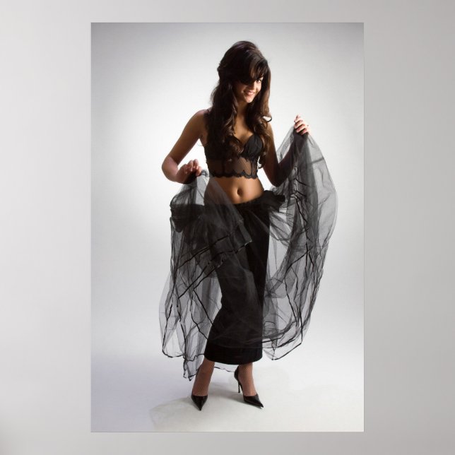 Poster Femme en noir (Devant)